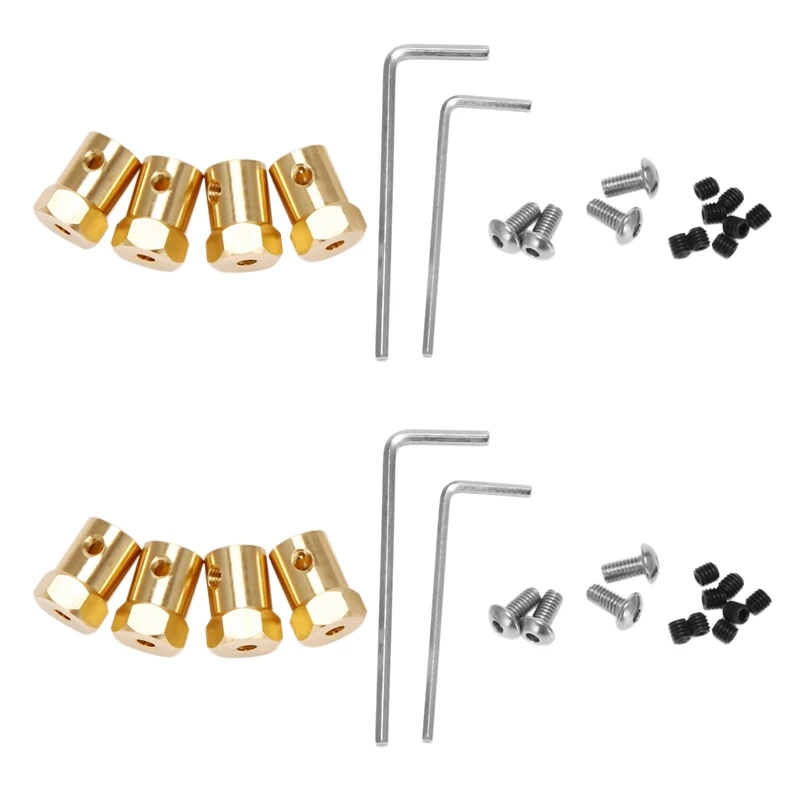 

8 шт 5 мм до 12 мм латунный комбайнер ступицы колеса шестигранный адаптер для WPL B14 B16 B24 B36 C14 C24 MN D90 D91 RC автомобильные запасные части