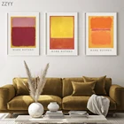Постер для выставки абстрактного искусства Марк Ротко, печать без рамки, холст, живопись, современный минимализм, гостиная, настенное искусство, Декор, картины