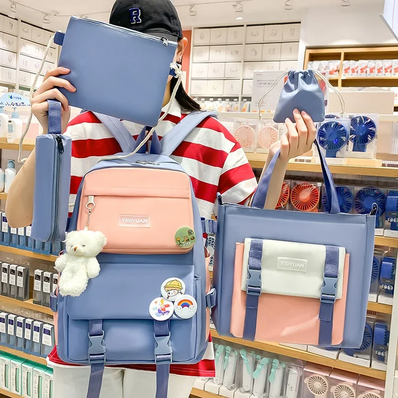 

2023 New Schoolbag Primary School Students' Backpack Large Capacity Girls Korean Style Casual Backpacks For Girls And Boys