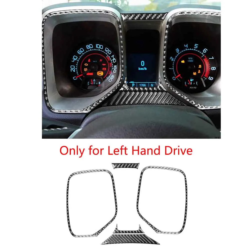 

5Pcs For Chevrolet Camaro 2010-2015 Carbon Fiber Instrument Cluster Panel Cover
