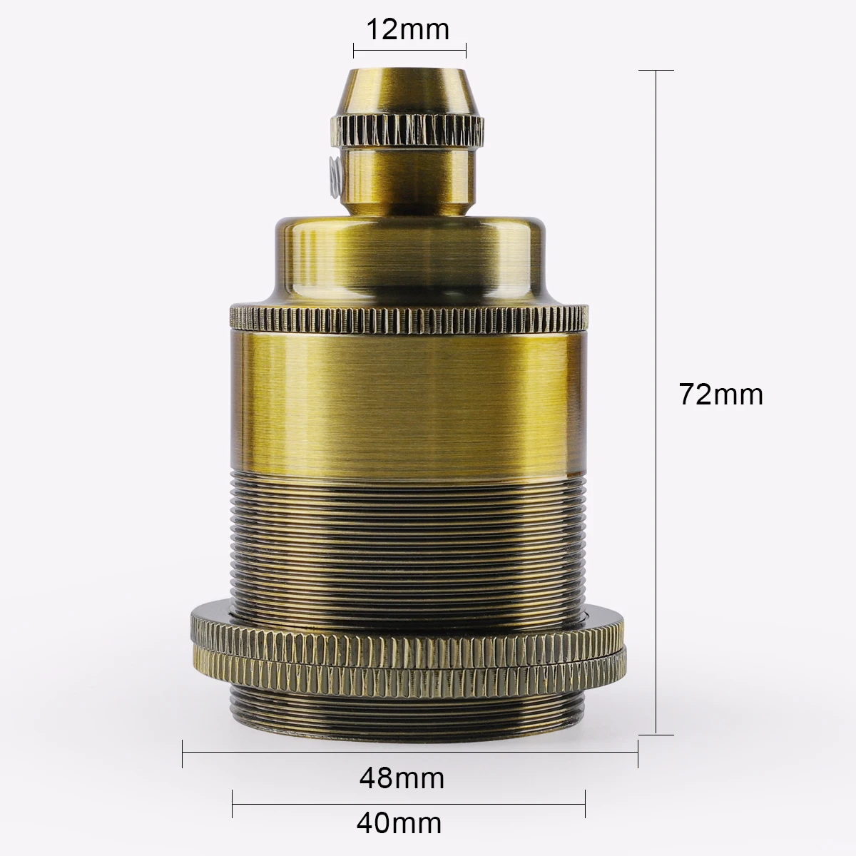 

GANRILAND Патрон лампы E27 черный керамика