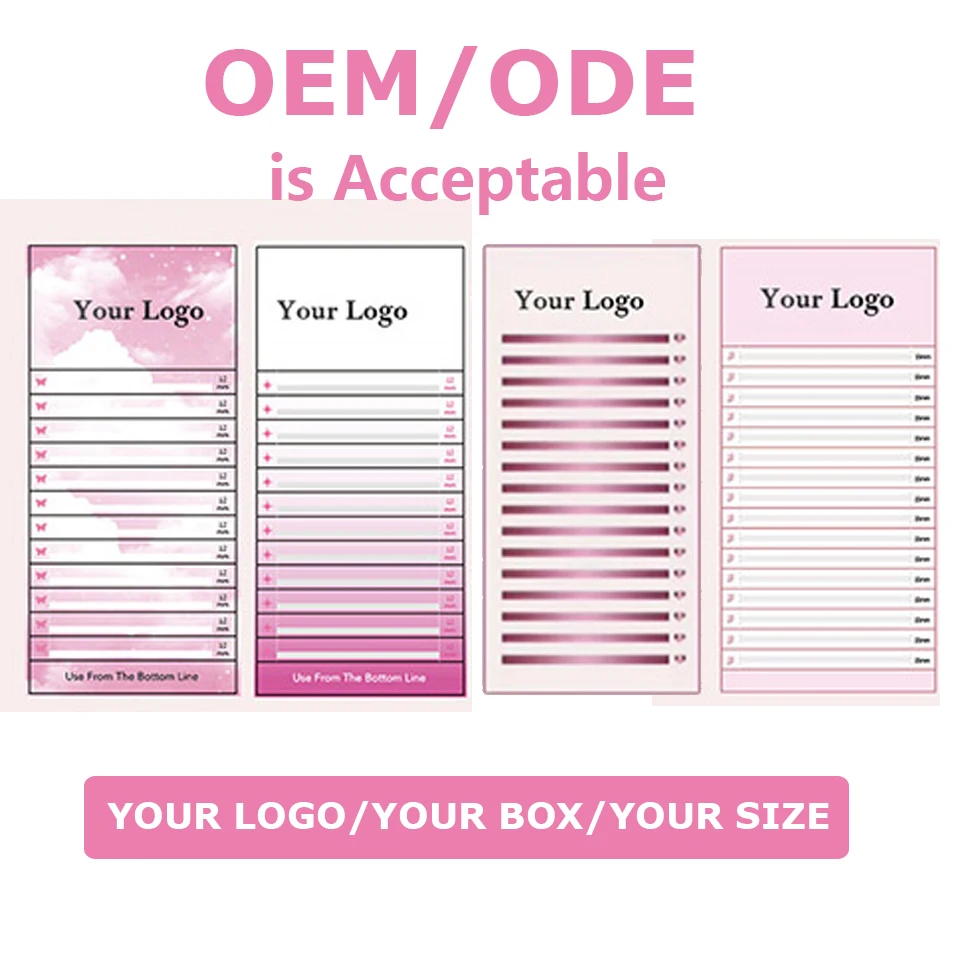 Частный логотип для наращивания ресниц Персональный ODM/OEM Готовые вееры объема