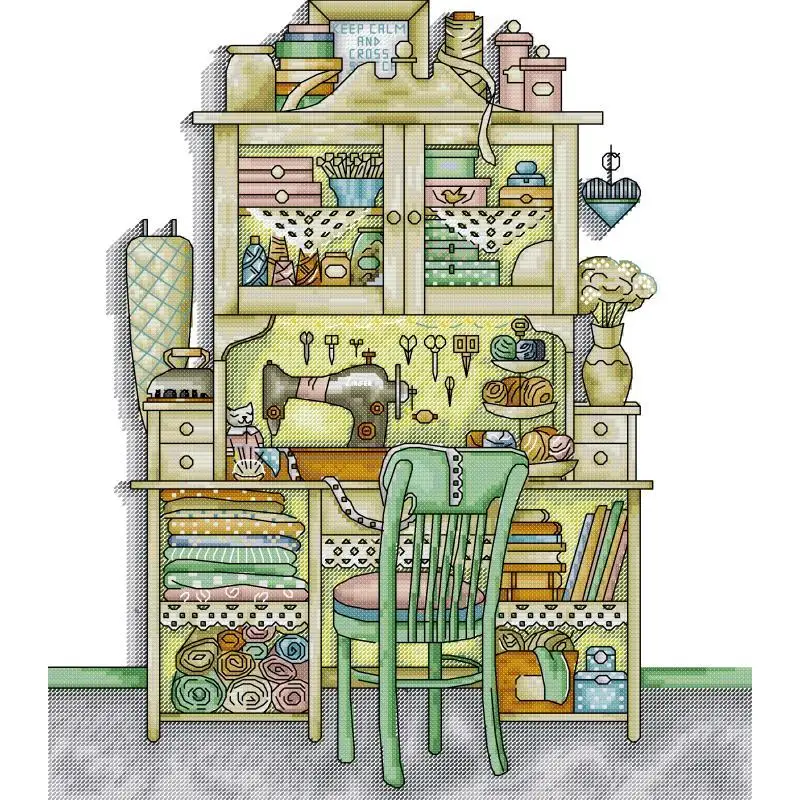 Шкаф для шитья ручной работы набор вышивки крестом Aida 14CT 16CT 11CT счетный холст