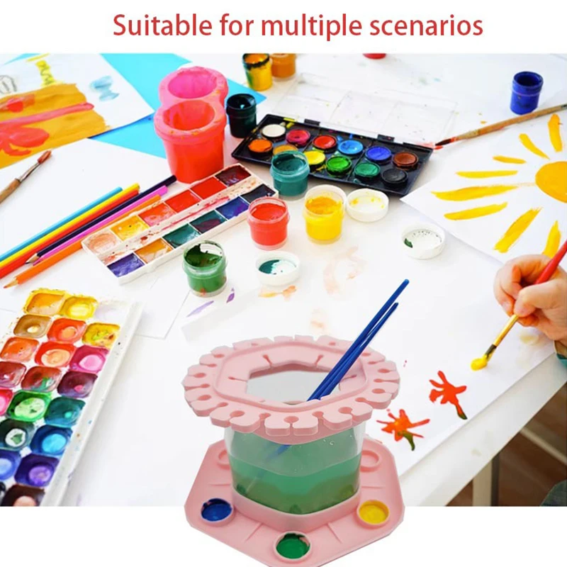 Палетка для мытья кистей с держателем инструмент очистки каллиграфия кисть