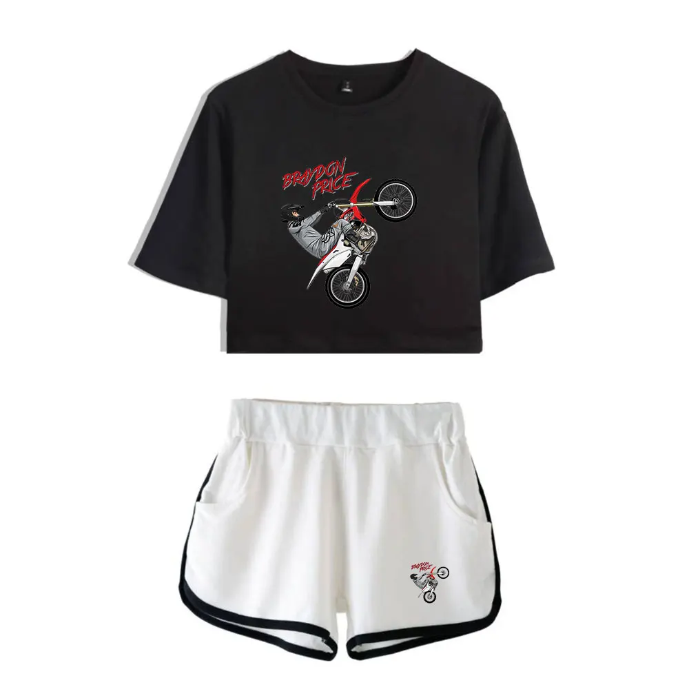 Комплект из двух предметов шорты и Милая футболка в стиле Харадзюку |