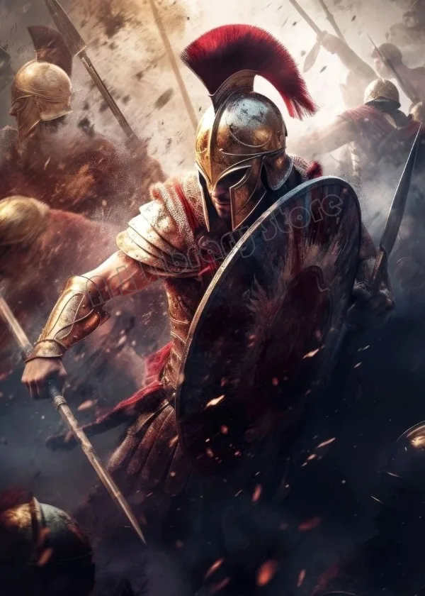 

Abstract Spartan Warriors Poster на холсте