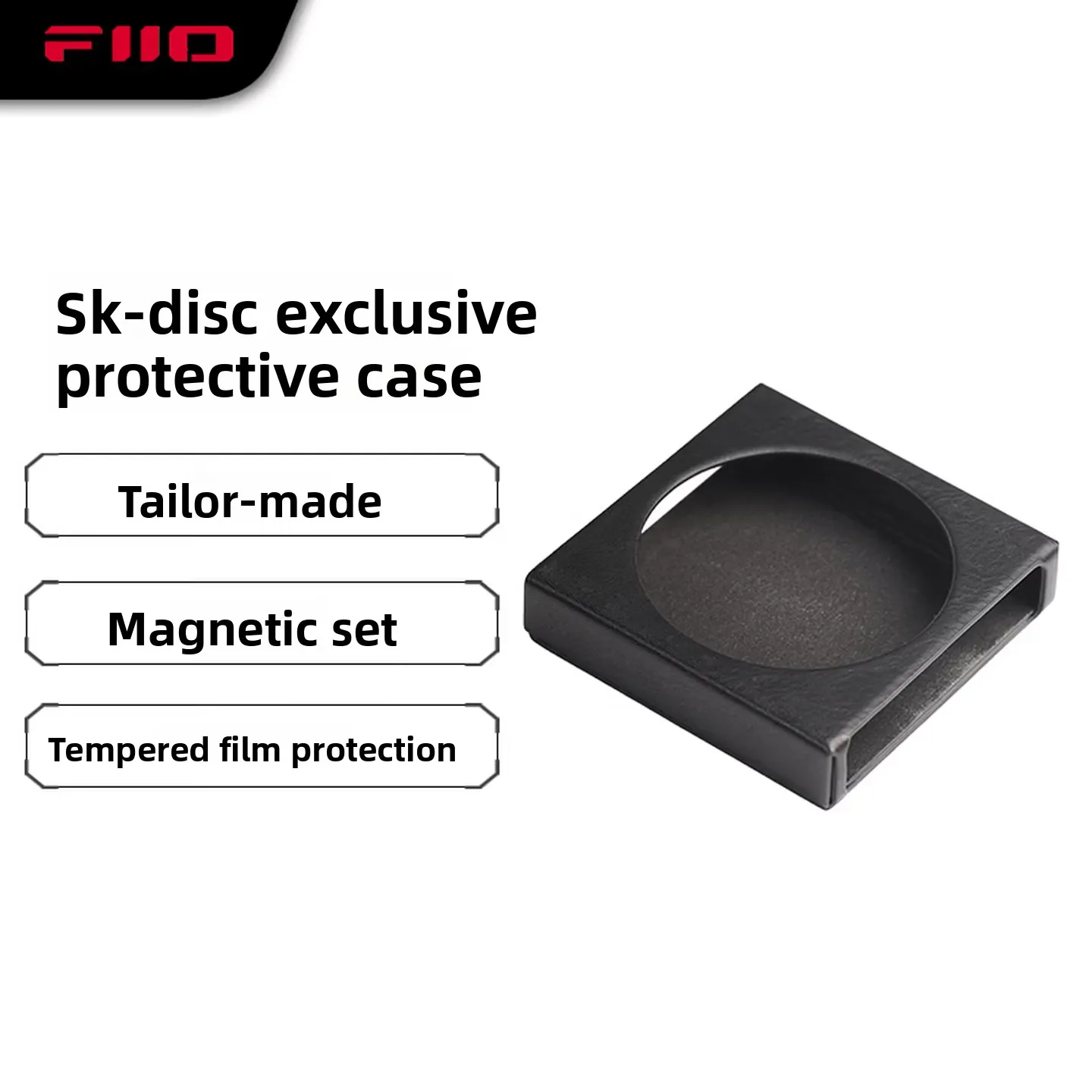 Фото Магнитный защитный чехол FiiO SK-DISC из искусственной кожи, черный/красный/зеленый, чехол для MP3-плеера Fiio Snowsky DISC №2
