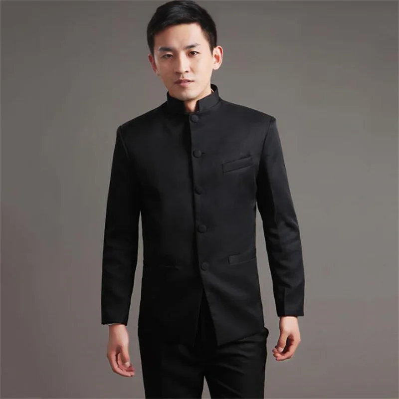 

Chinese tunic suit mens blazer men formal dress latest coat pant designs suit men trouser marriage wedding suits for men's black
