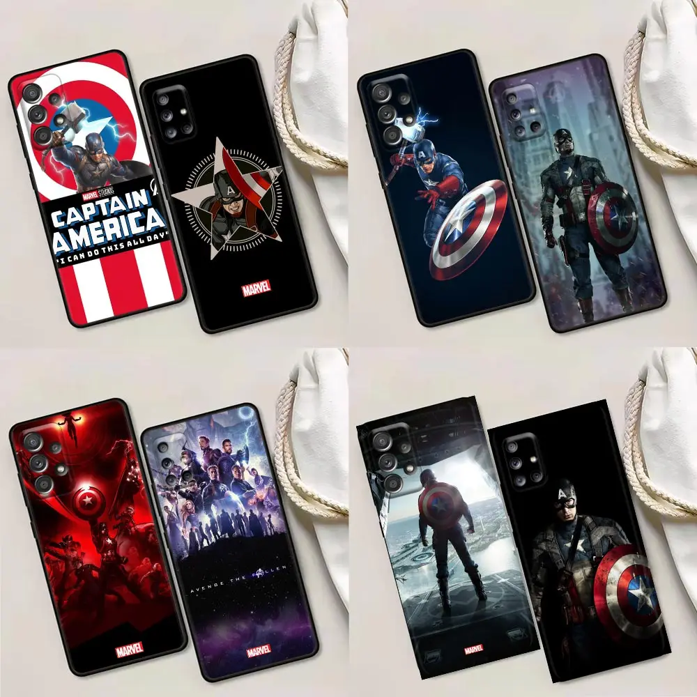 

Captain America Marvel Avengers Phone Case for Samsung A01 A02 A03s A11 A12 A21s A32 A41 A72 A52s 5G A91 A91s Case Soft Silicone