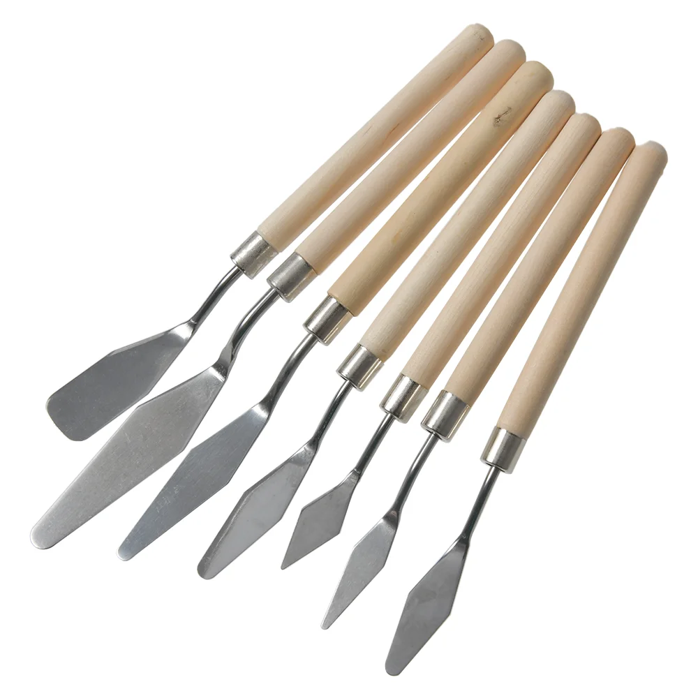 

7PCS/set of Stainless Steel Oil Painting Knife Art Crafts Shovel Gouache Painting Oil Painting Scraper Set