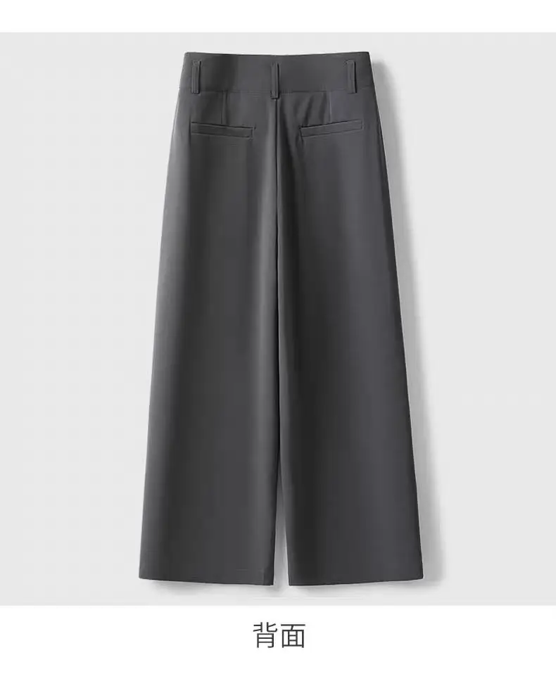2023 New Women's Spring Summer Korean Style Solid Loose Suit Pants Fashion Casual Female Wide Leg Trousers Clothing  X101