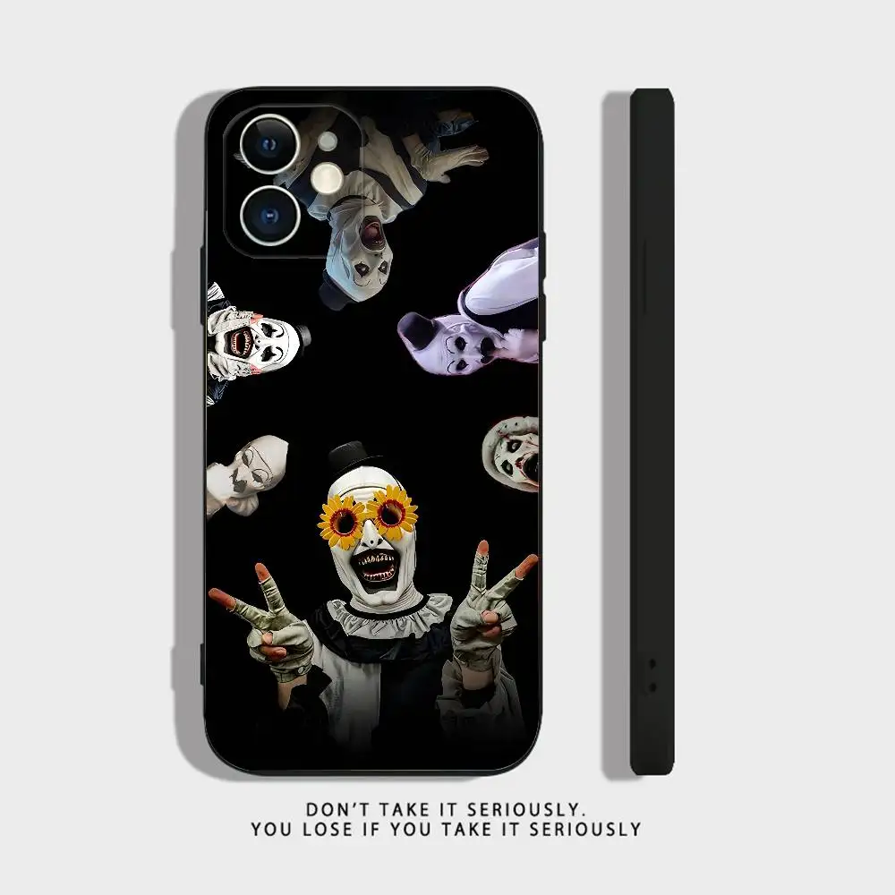 Чехол для телефона Art the Clown Horror T-Terrifier для iPhone 17,16,15,14,13,12,11,XR,Pro,XS,Max,XR,Plus,мини-силиконовый черный противоударный чехол (art.: 3920d2f84f659) - 3920d2f84f659