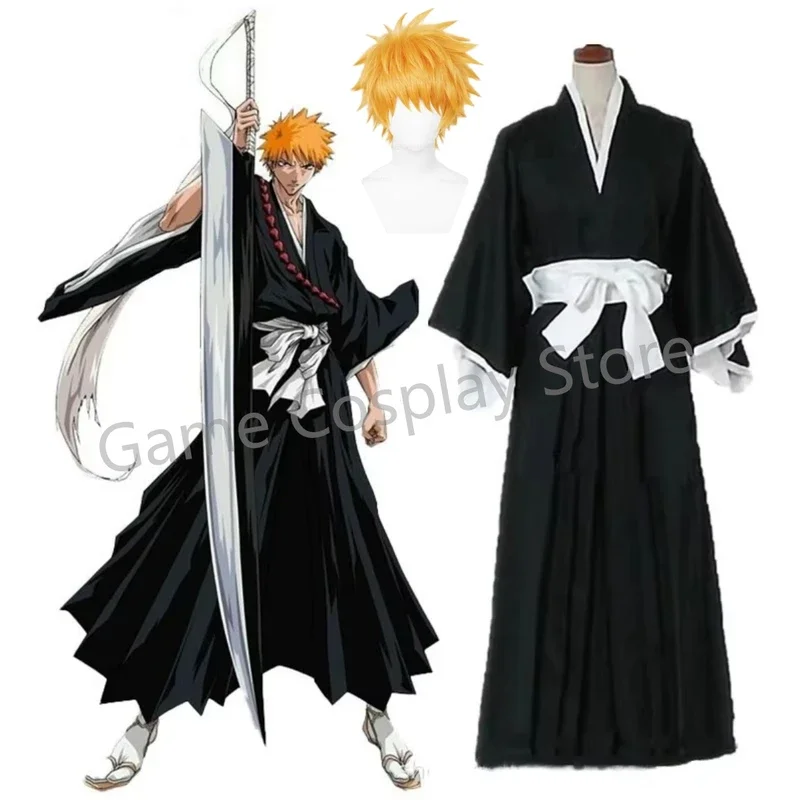 FC6Bleach Kuchiki Rukia Костюмы для косплея Kurosaki Ichigo Die Pa Soul Society Синигами Кимоно Полный