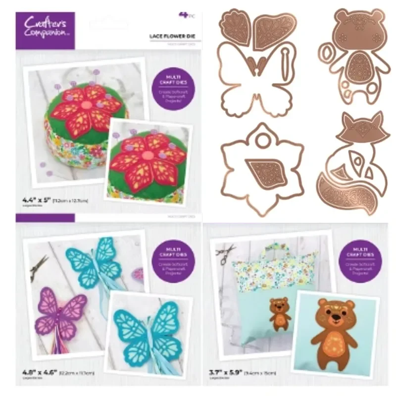 Медведь мульти крафт кружева режущая рамка штампы 2024 Новые шаблоны Сделай Сам