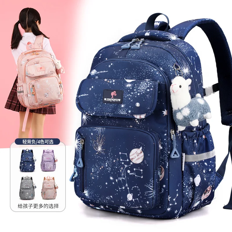 

2023 Teenager School Bags Cute Romantic Pattern Satchel for Primary Students Can Add Wheels High Quality Outdoor Picnic Backpack