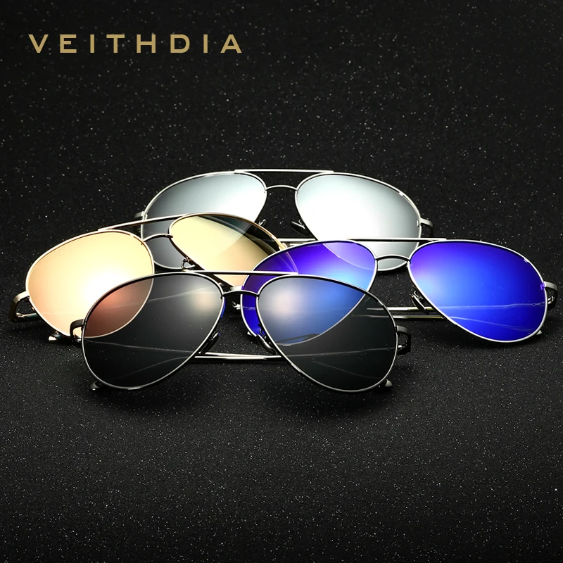 

Солнцезащитные очки-авиаторы VEITHDIA, Брендовые очки с поляризационными стеклами и зеркальным покрытием, для мужчин и женщин, модель 2022, UV400