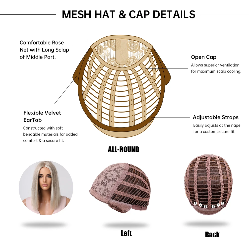EASIHAIR платиновый блонд Омбре синтетический парик короткий Боб натуральные волосы