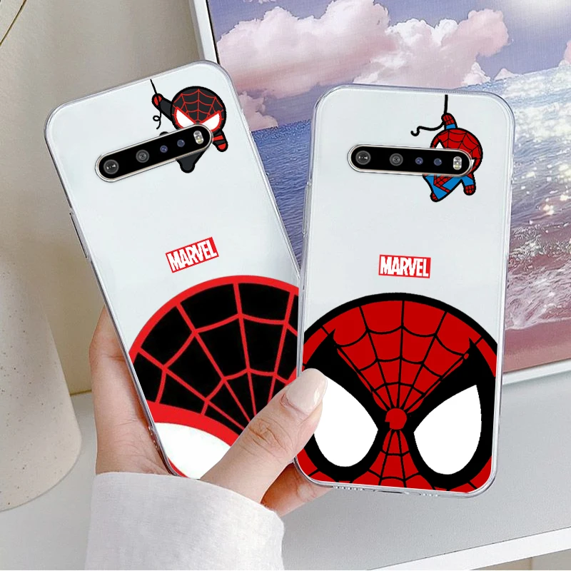 

Marvel Avengers SpiderMan Logo Phone Case For Google Pixel 7 6 Pro 6A 5A 5 LG K92 K42 K22 K71 K61 K51 K41S G8 Transparent