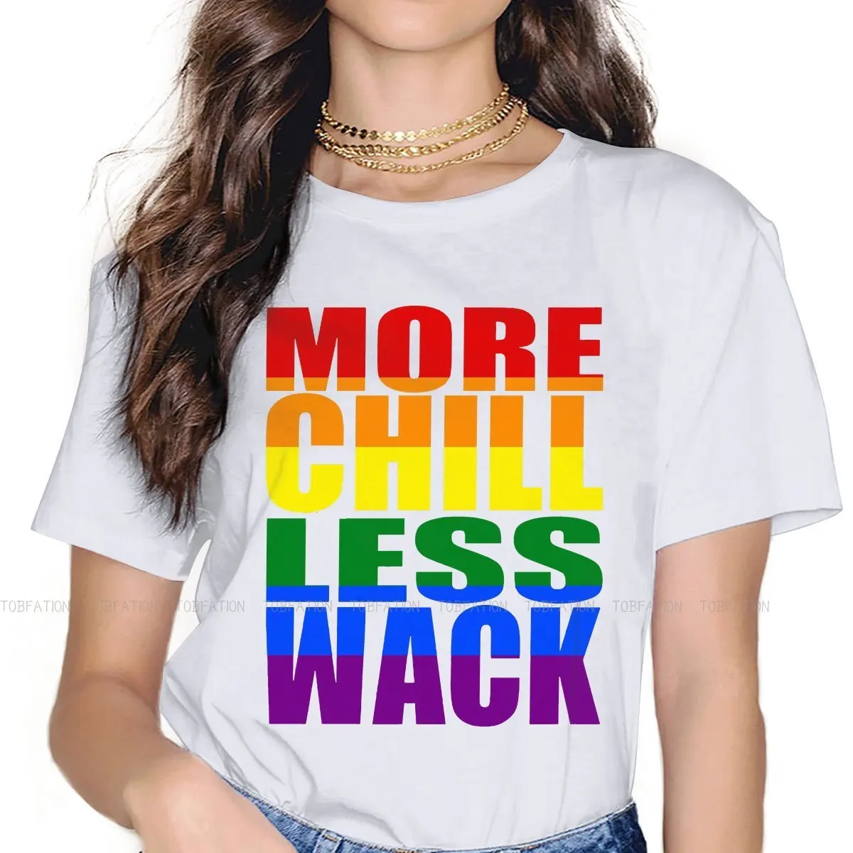 

Радужные футболки с надписью Love, с круглым вырезом