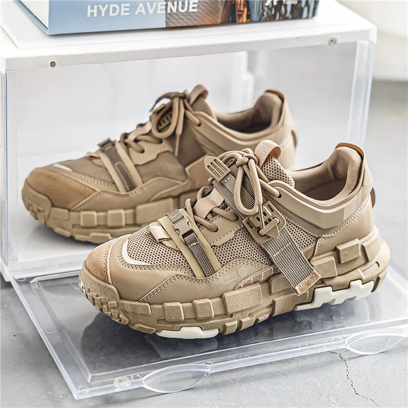 

New Autumn Casual Sneakers Men Platform Dsigner Shoes Streetwear Superstar Shoes Men Breathable Chunky Sneakers chaussure homme