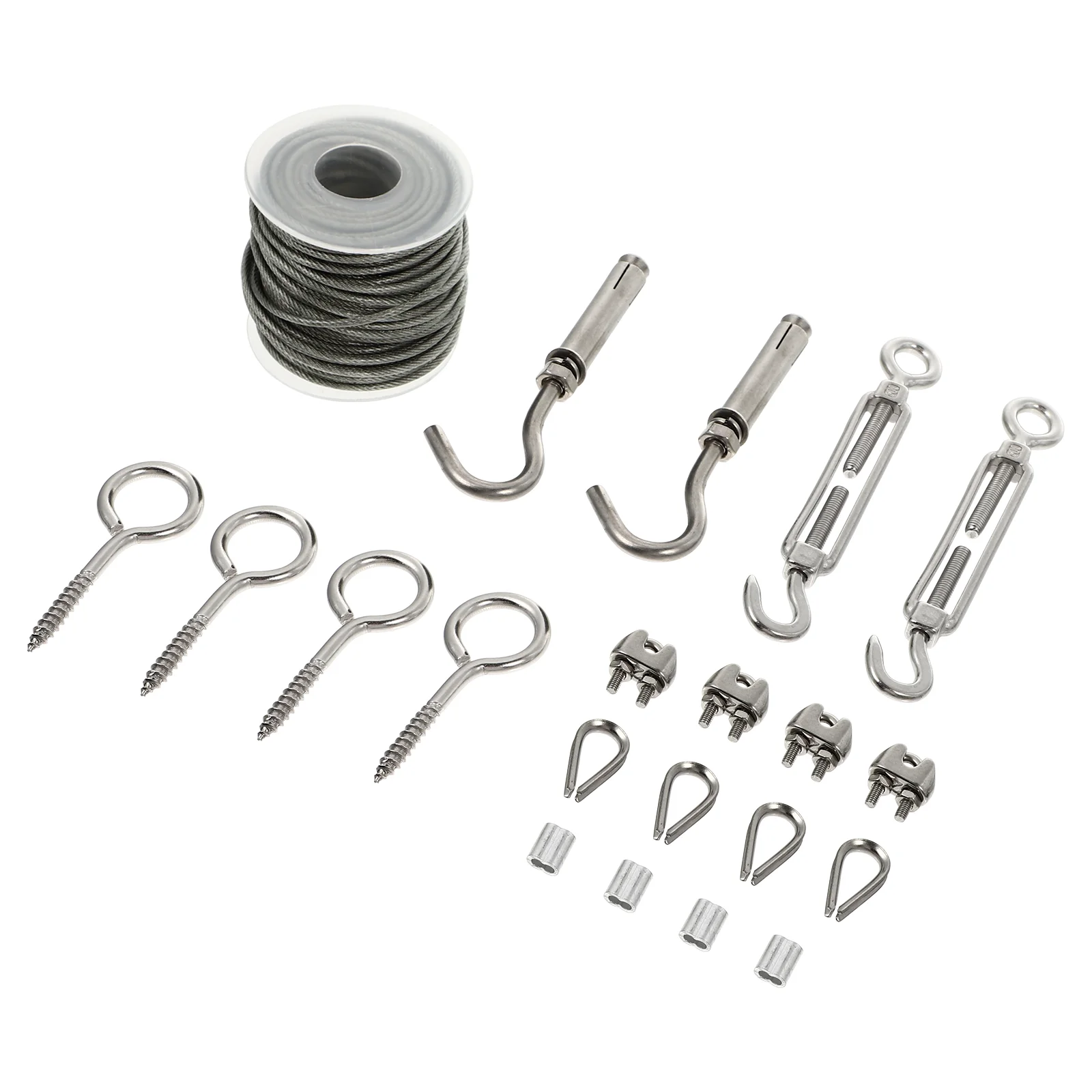 

1 Set Practical Wire Rope Hanging Wire Kit Stainless Steel Rope Heavy Duty