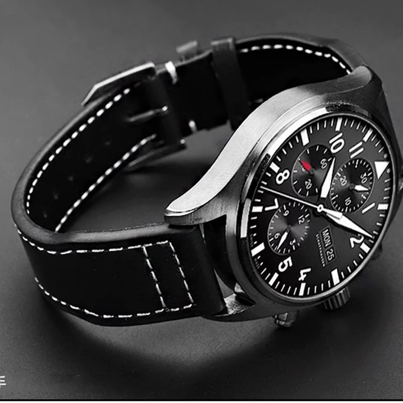 Ремешок Cowhider для Iwc Pilot Little Prince Португалия мужской браслет из коровьей кожи