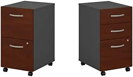 

C 2 Drawer Mobile File Cabinet in Mocha Cherry