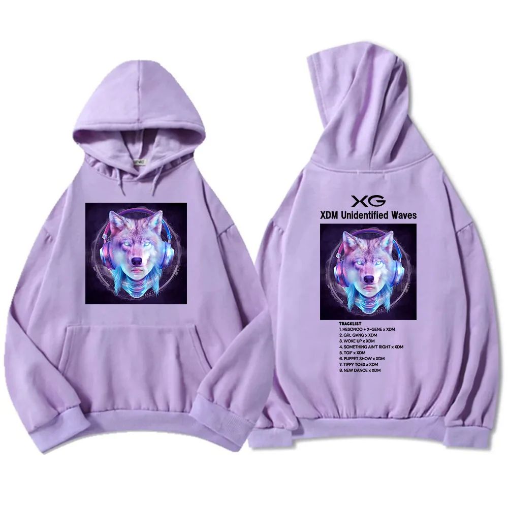 XG XDM Полиэстеровые толстовки с капюшоном принтом волн