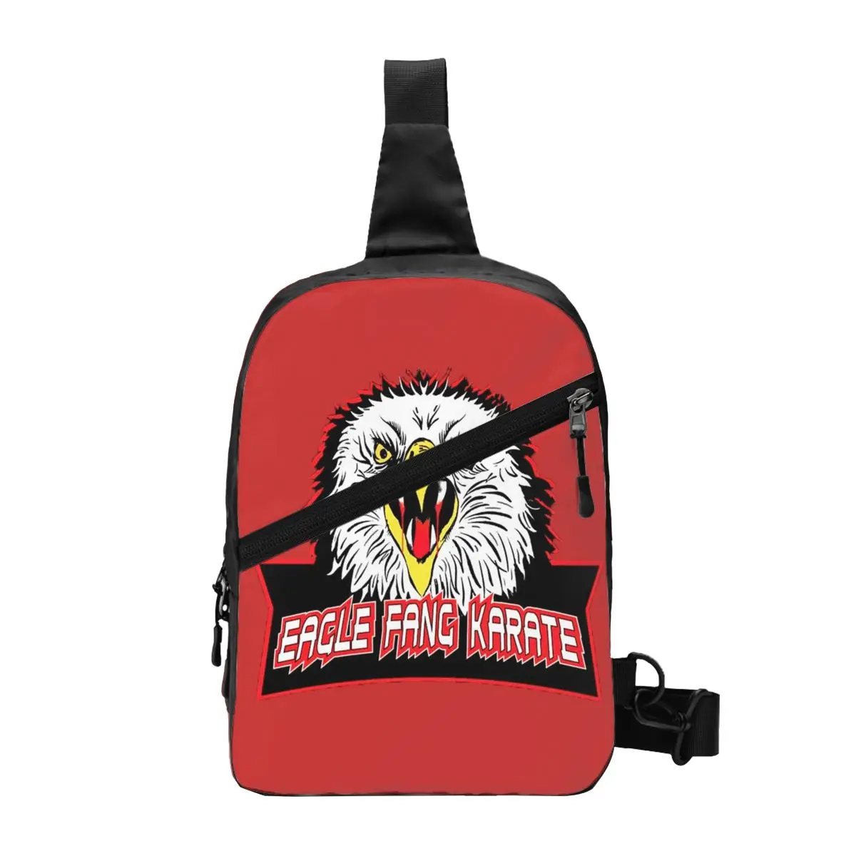 

Eagle Fang Karate Chest Bag Film Cobra Kai Aesthetic Crossbody Bags Men Bicycle Fishing Phone Small Bag