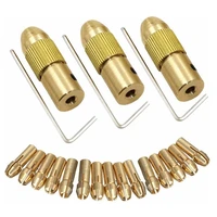 7pcsset 2 353 174 055 05mm brass dremel collet mini drill chucks for electric motor shaft drill bit tool drill chuck adapter