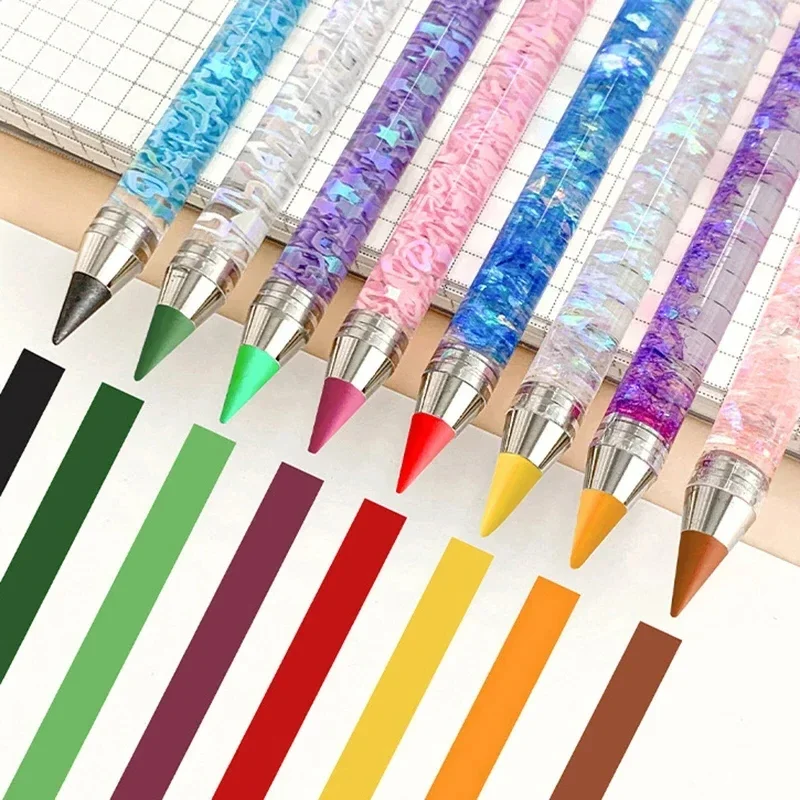 

Симпатичный вечный карандаш, неограниченные карандаши для письма, канцелярские товары, художественные принадлежности, цветные Смешные Детские бесконечные Цветные Милые