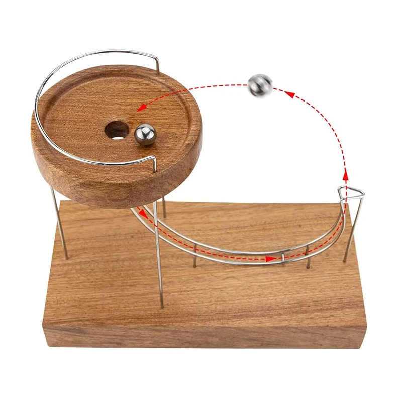 

Wooden Kinetic Art Perpetual Motion Machine Marble Perpetual Machine Automatic Jumping Ball Creative Table Toy Home Decoration