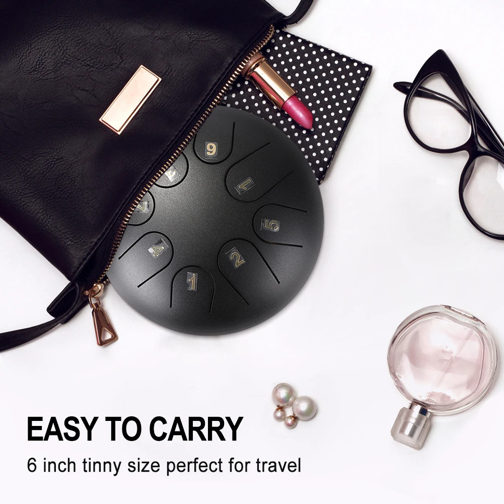 6 дюймовый волшебный стальной барабан с язычком 8 мелодий ручной маллетами