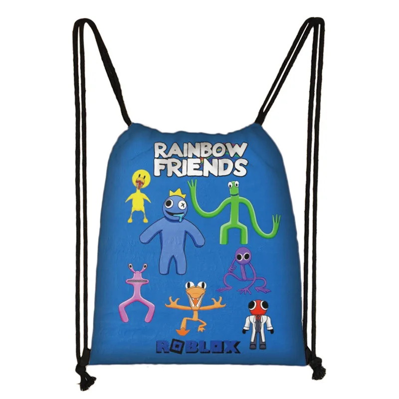Радужный тканевый рюкзак на шнурке для друзей детей модная школьная сумка