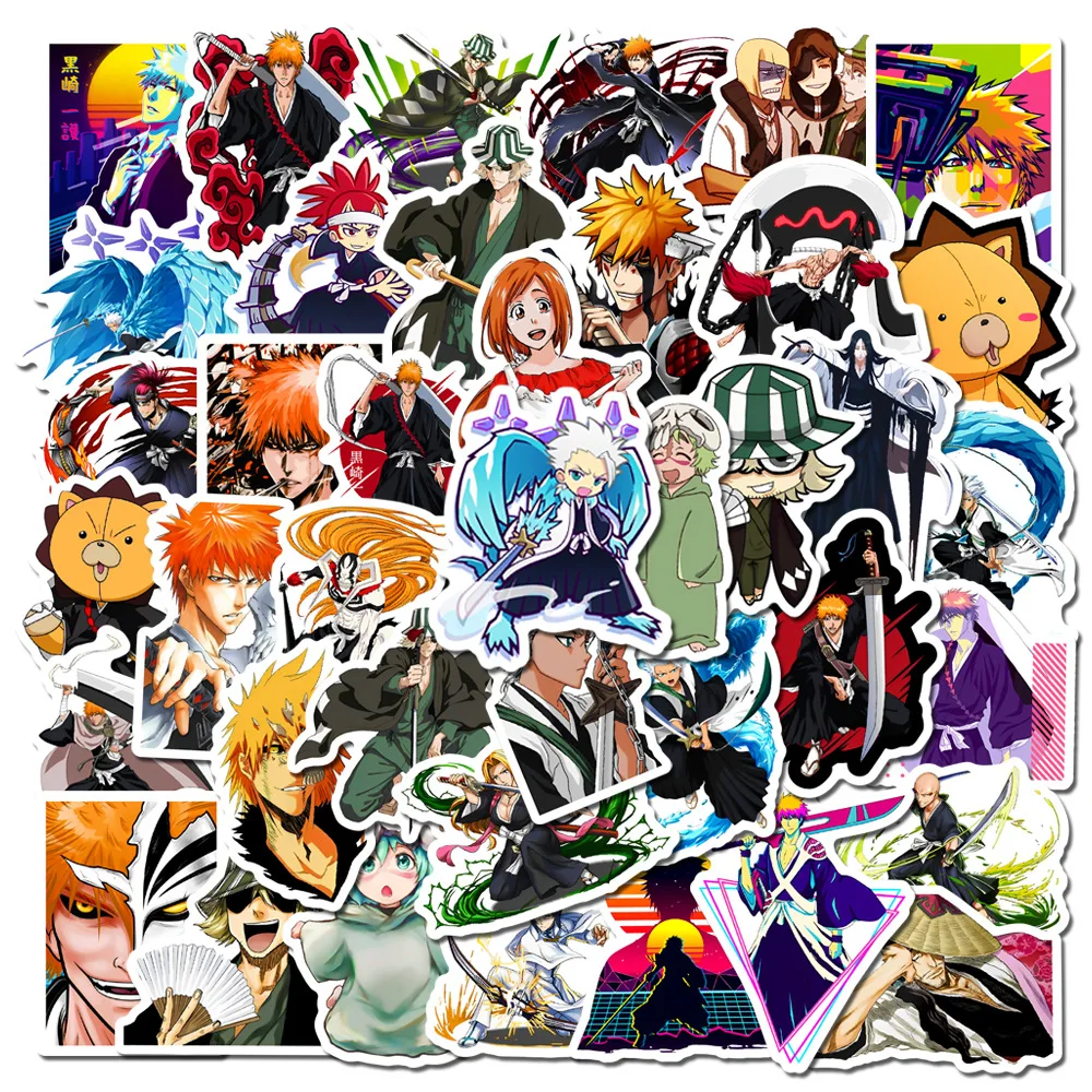 

Cartoon Anime BLEACH Thousand-Year Blood War Stickers Skateboard Guitar Suitcase Laptop Decal Graffiti Sticker for Kids Toys