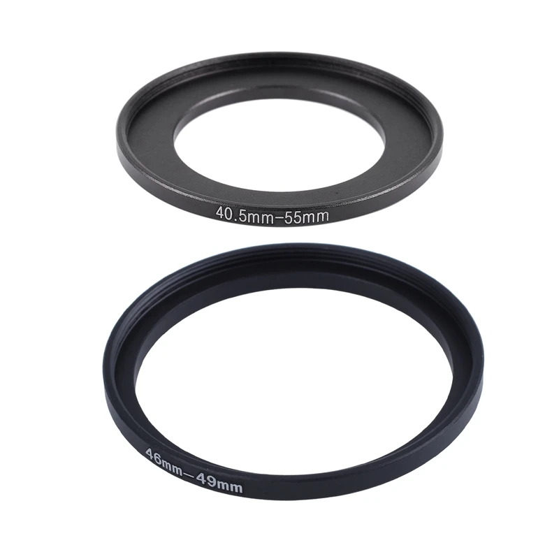 

HFES 2 шт. замена камеры металлический фильтр шаг вверх кольцо адаптер 40,5 мм-55 мм и 46 мм до 49 мм