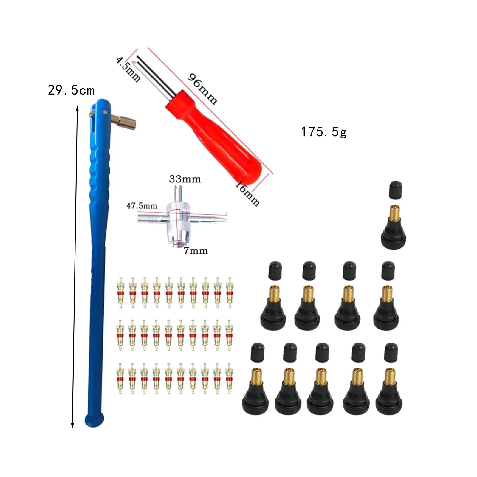 43 шт. TR412 инструмент для снятия клапана шины премиум-класса набор инструментов