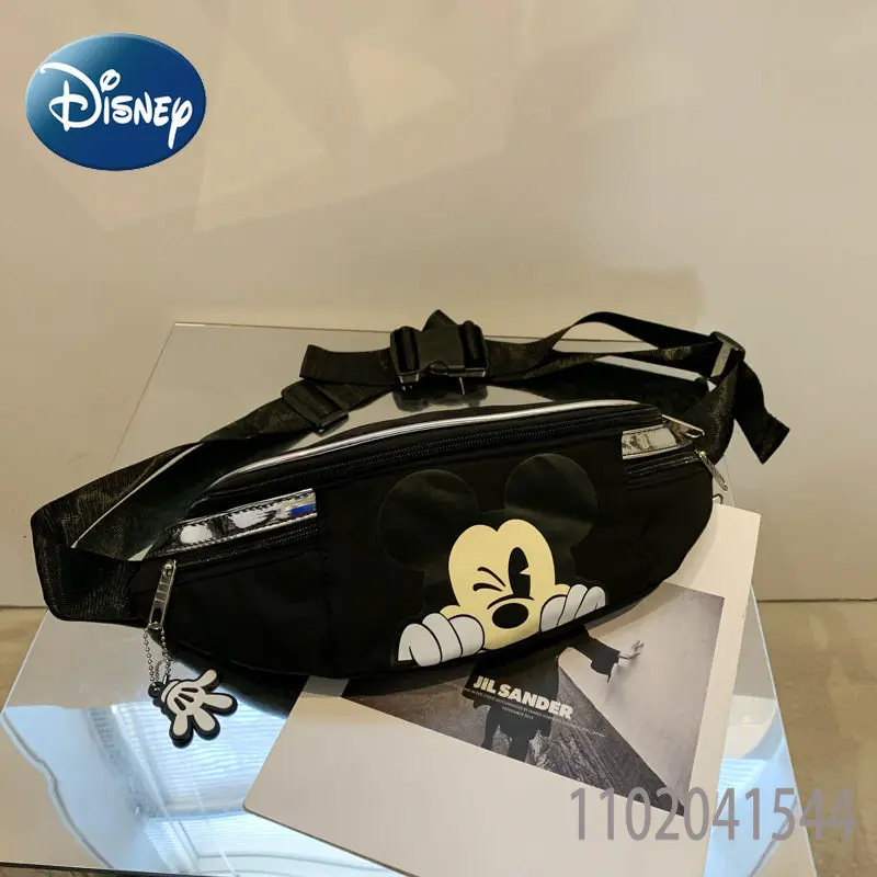 Disney Waist Bag Fashion Stitching Chest Bag Mickey Mouse Donald Duck Crossbody Bag for Girls Boys Women Large Capacity