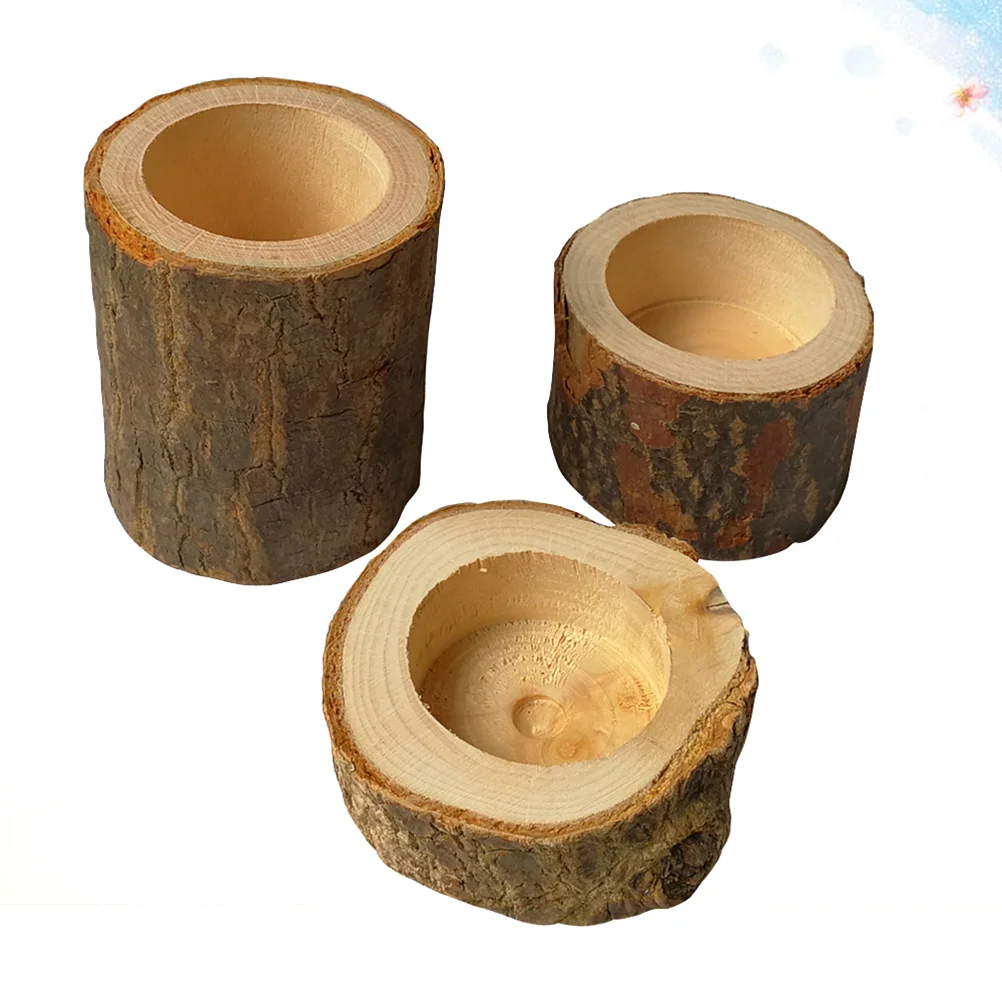

Holder Holders Woodenset Table Candlesticks Votive Wedding Wood Candlestick Planter Succulent Stump Rustic Tealight