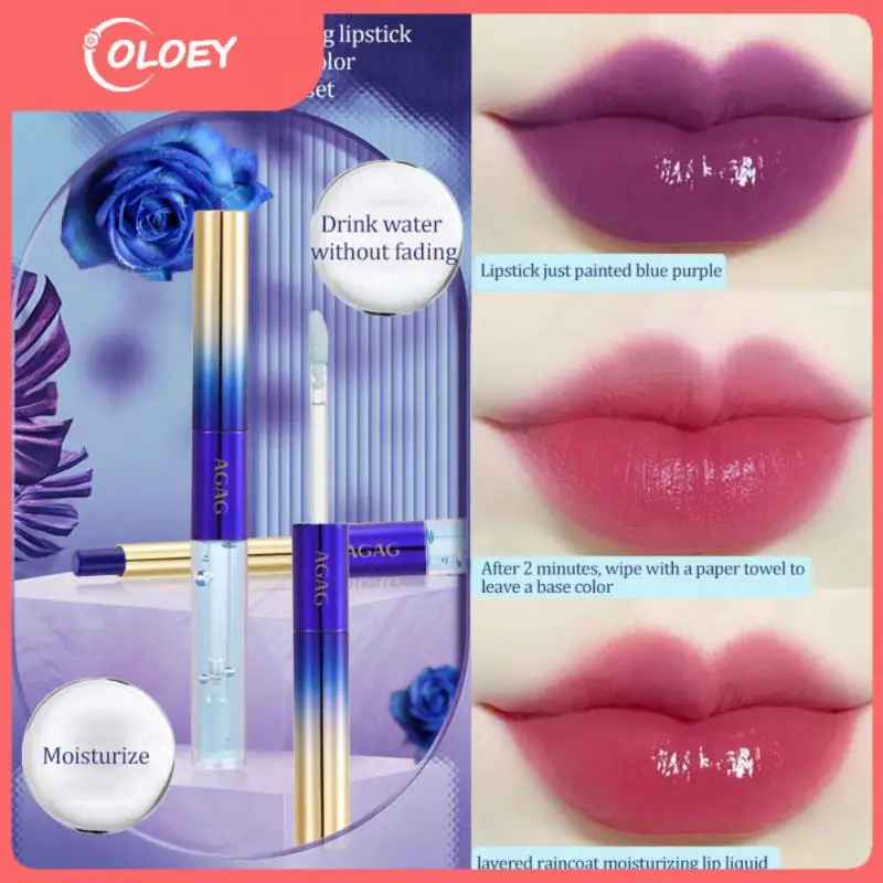 

Lip Gloss Change Color Lipstick Moisturizer Waterproof Non-Stick Cup Lip Balm Long Lasting Lip Tint Clear Glaze Korean Makeup