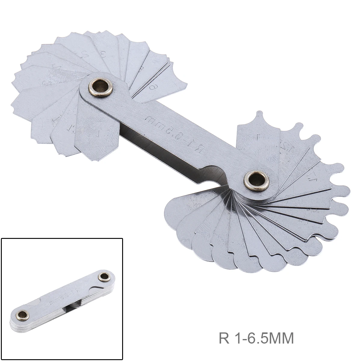 

32pcs/set Stainless Steel Screw Pitch Gauge Measuring Gage Radius Gauge Sample R Gauge for Industrial Measurement Tools