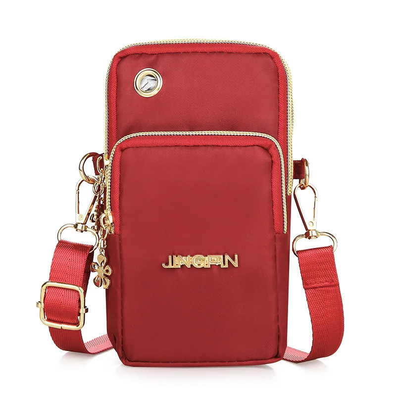 Vertical Section Balloon Mobile Phone Crossbody Bags for Women Fashion Shoulder Bag Cell Phone Pouch with Headphone Plug Wallet