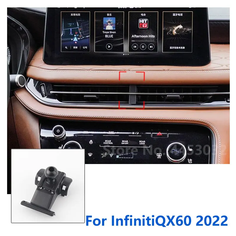 

17mm Special Mounts For Infiniti QX60 Car Phone Holder GPS Supporting Fixed Bracket Air Outlet Base Accessories 2022