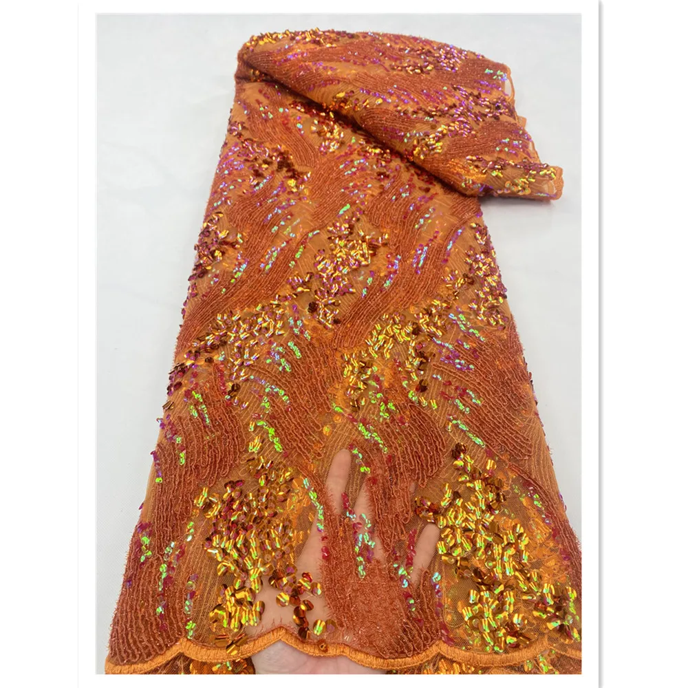 

NI.AI новейшая французская нигерийская кружевная ткань 2022 Высокое качество африканская кружевная ткань для свадьбы Небесно-Голубой тюль кру...