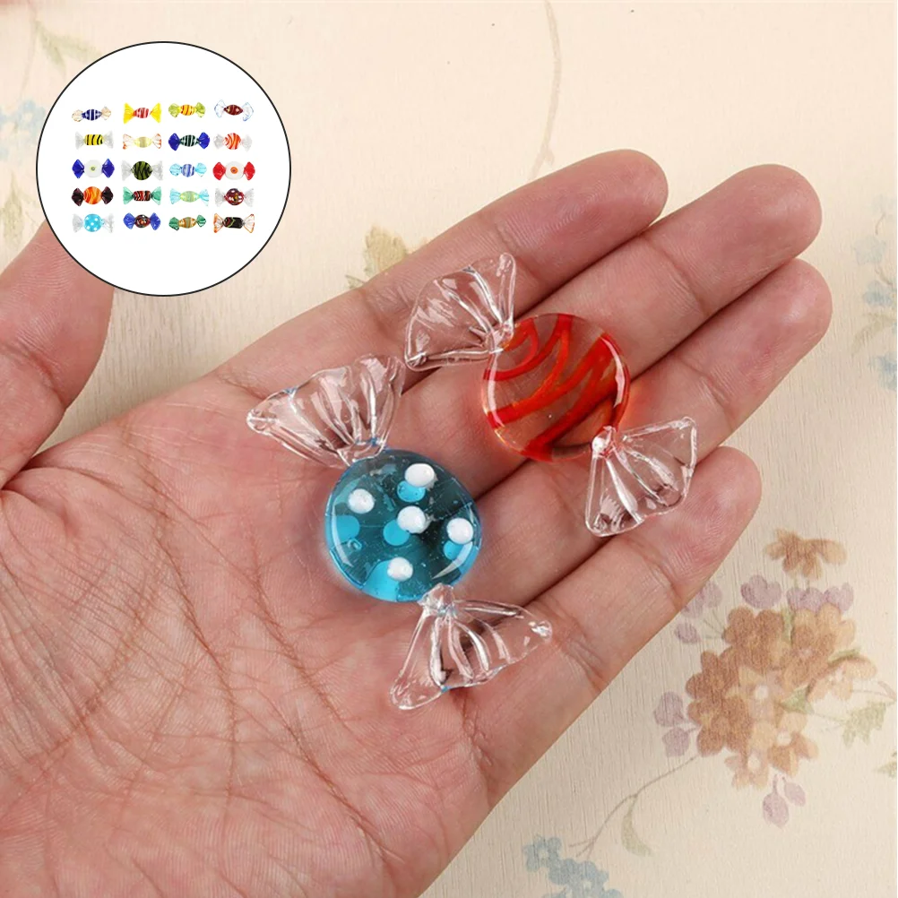 

20 шт., Декоративные разноцветные стеклянные конфеты