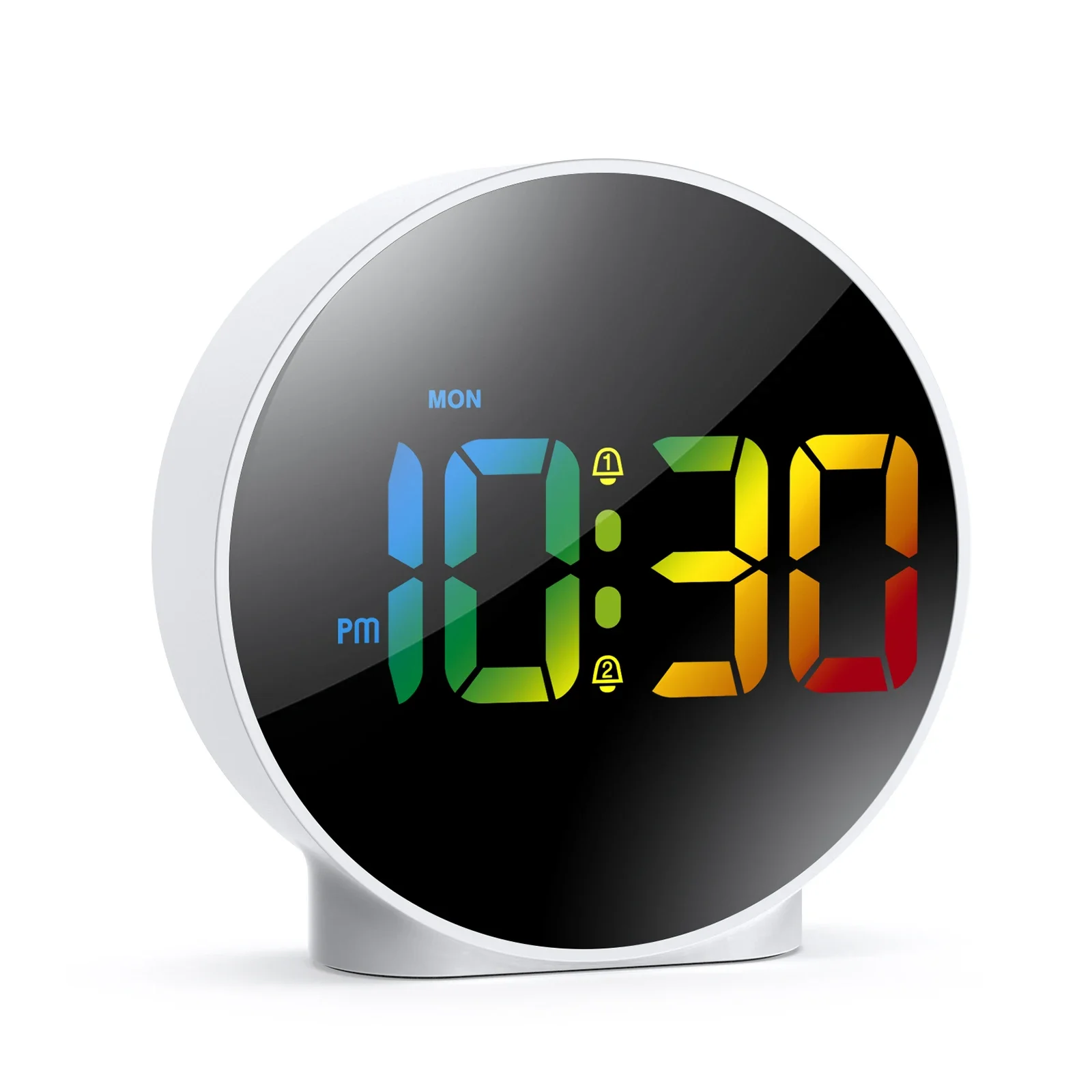 

Digital Alarm LED Table Clock Snooze Display Time Night Light Desktop Round Clock USB Alarm Clock Home Decor Gifts 3 Colors