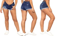 2022 summer new ripped denim shorts sexy high waist jeans womens clothing