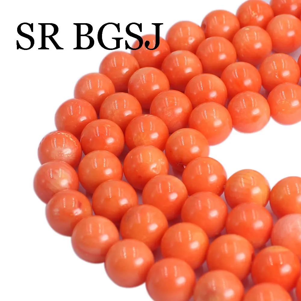 

10mm AAA Grade Natural Sea Bamboo Orange Coral Beads Round Beads for Jewelry Making DIY Necklace Bracelet Earring Accessories