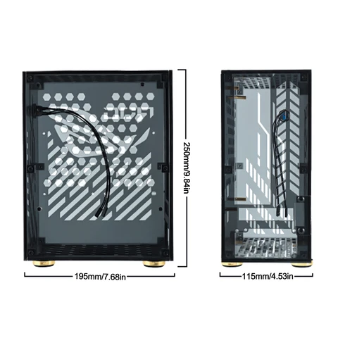 APWIKOGER Portable Acrylic Frame 4.3L компьютерный корпус