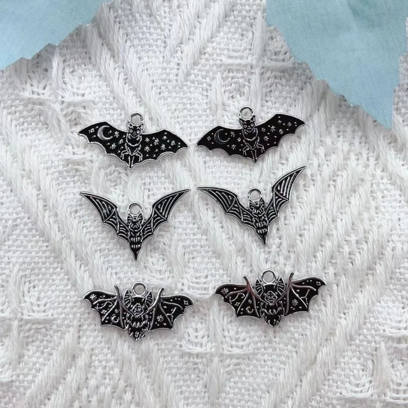 

10pcs Alloy Bat Pendant Women's Earrings Necklace Accessories Jewelry Handmade DIY Accessories